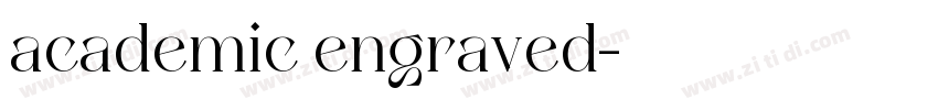 academic engraved字体转换